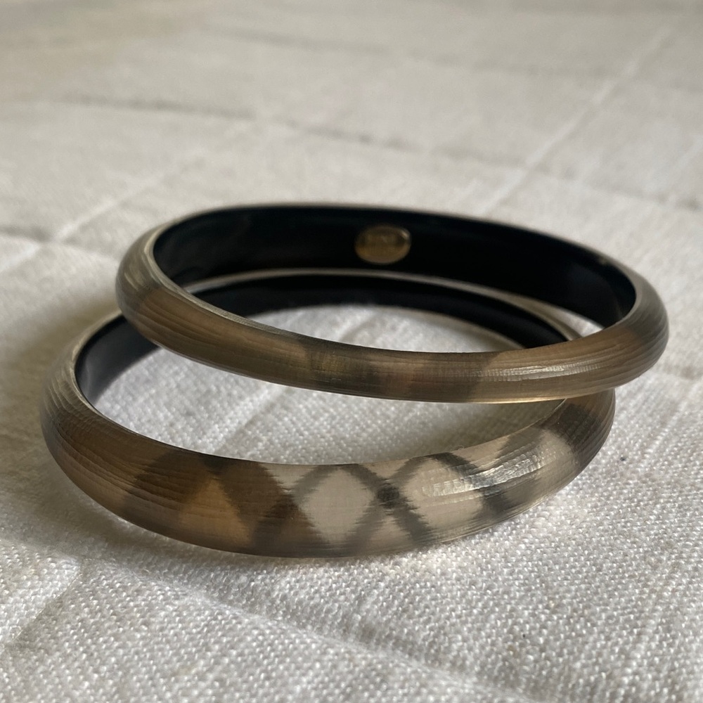 Alexis Bittar Plaid Lucite Bangle SET